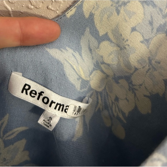 Reformation Reverie Dress Blue and White - Picture 9 of 9